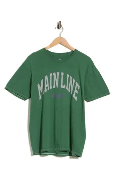 Goodie Two Sleeves Main Line Graphic T-shirt In Green