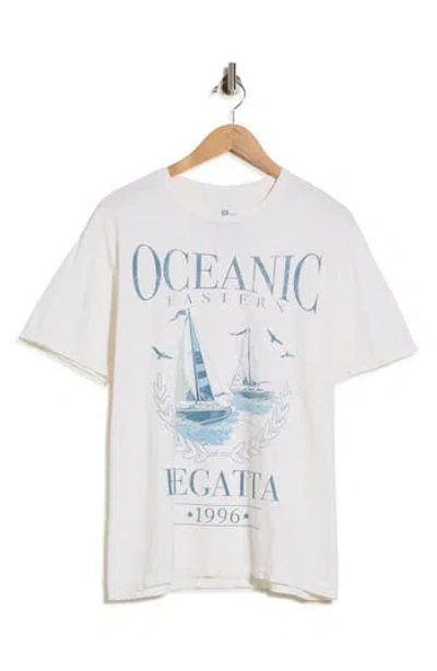 Goodie Two Sleeves Oceanic Regatta Graphic T-shirt In White