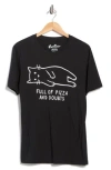 Goodie Two Sleeves Pizza Cat Graphic T-shirt In Black
