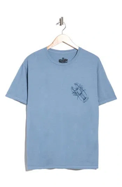 Goodie Two Sleeves Plymouth Lobster Graphic T-shirt In Blue