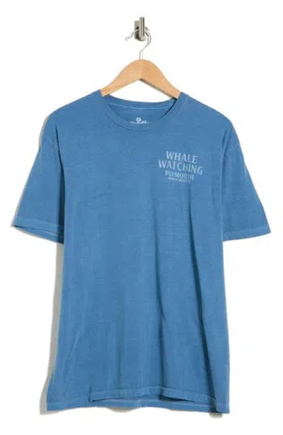 Goodie Two Sleeves Plymouth Whale Watching Graphic T-shirt In Blue