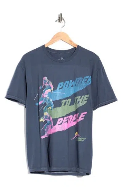 Goodie Two Sleeves Powder To The People Cotton Graphic T-shirt In Blue