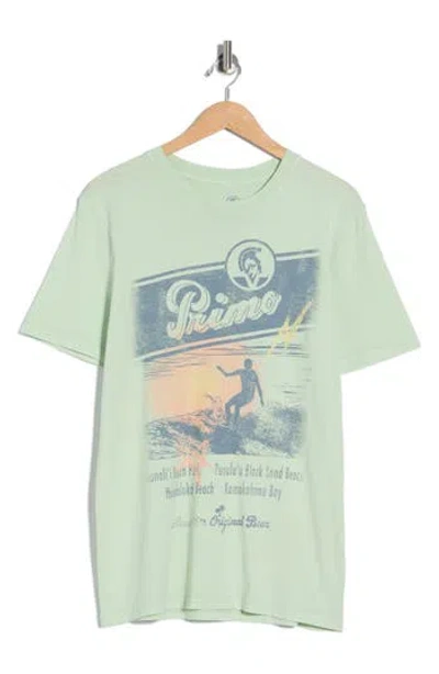 Goodie Two Sleeves Scribble Primo Surf Graphic T-shirt In Green