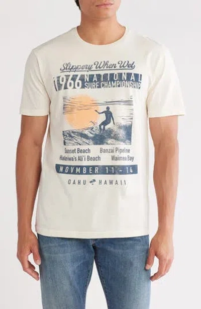Goodie Two Sleeves Surf Championship Graphic T-shirt In Natural