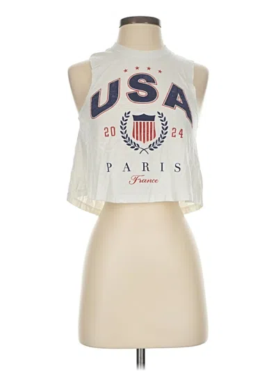Pre-owned Goodie Two Sleeves Tank Top Ivory Strapless Neckline Tops