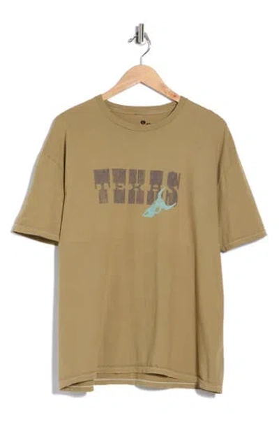 Goodie Two Sleeves Texas Box Graphic T-shirt In Green