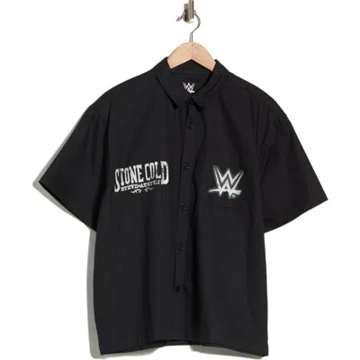Goodie Two Sleeves Wwe Stone Cold Mechanic Shirt In Black