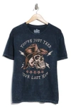 Goodie Two Sleeves Yee Haw Skull Cotton Graphic T-shirt In Black