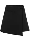 Goodious Asymmetric Mini Skirt In Black