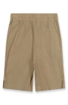 Goodlife Essential Slim Fit Linen & Cotton Shorts In Timber