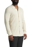 Goodlife Mini Waffle Long Button-up Shirt In Brown