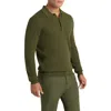 Goodlife Mini Waffle Long Sleeve Polo In Green