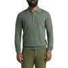 Goodlife Mini Waffle Long Sleeve Polo In Laurel