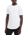 Goodlife Supima Cotton-blend Scallop Crewneck T-shirt In White