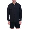 Goodlife Snap Front Shirt In Black