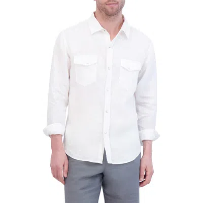 Goodlife Snap Front Shirt In White