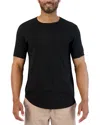 Goodlife Supima Scallop Short Sleeve Crewneck Tee In Black