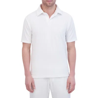 Goodlife Terry Cloth Polo In White