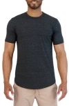 Goodlife Tri-blend Scallop Crew T-shirt In Black