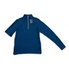 Goodman Men's Zip Mock Top In Sea In Blue