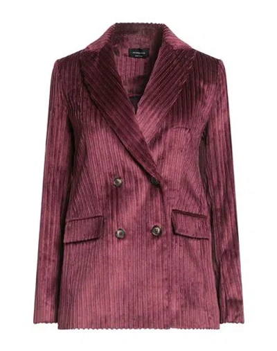 Goodmatch Woman Blazer Burgundy Size 4 Viscose, Cotton, Elastane In Red