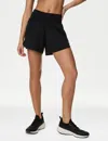 Goodmove High Waisted Sports Shorts In Black