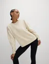 Goodmove Women's Cotton Rich Mesh Panel Relaxed Sweatshirt