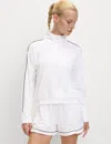 Goodmove Women's Modal Rich Funnel Neck Half Zip Top