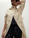 Goodmove Women's Packable Iridescent Hooded Parka With Stormwear In Neutral