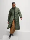 Goodmove Women's Stormwear Quilted Hooded Longline Puffer Coat