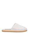 Goodnews Woman Slippers White Size 9 Textile Fibers