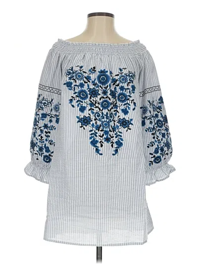 Pre-owned Goodnight Macaroon 3/4 Sleeve Blouse In Blue