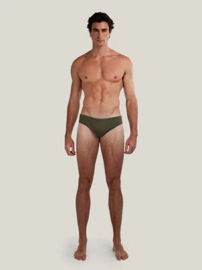 Goodpark Dune Modern Cut Classic Stretch Swim Brief In Green