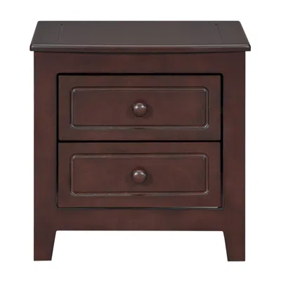 Goodsilo 2-drawer Mid Century Retro Nightstand Bedside Table For Bedroom Spaces