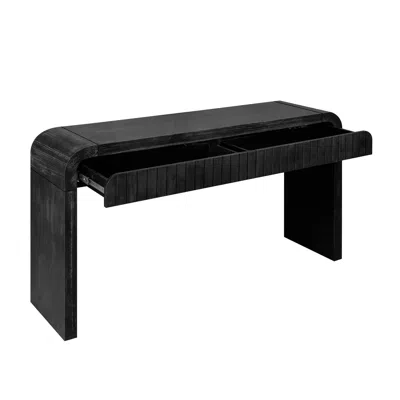 Goodsilo 59 Inch Vintage Entryway Console Table For Home Interior Use In Black
