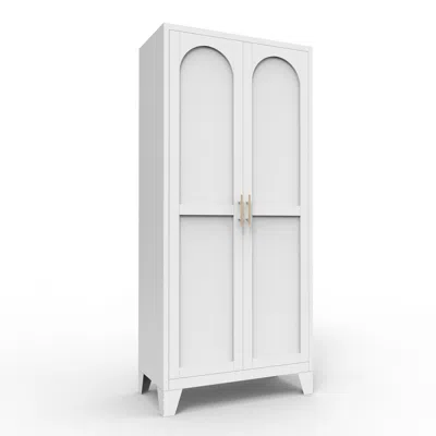 Goodsilo 61 Inch Tall Two Door Freestanding General Purpose Storage Cabinet In White