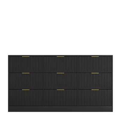 Goodsilo 9 Drawer Dresser Large Deep Storage Cabinet For Home Living Spaces In Black