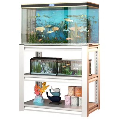 Goodsilo Adjustable 3-tier 20-30 Gallon Aquarium Tank Stand For Home In Multi
