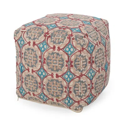 Goodsilo Amelia Handcrafted Fabric Pouf Ottoman