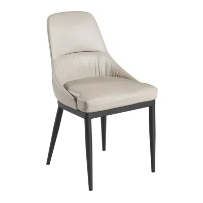 Goodsilo Armless Taupe Dining Chairs Set Of Two In Gray