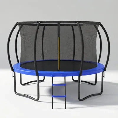 Goodsilo Backyard Trampoline In Black,blue