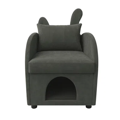 Goodsilo Bunny-ear Pet-friendly Armchair With Hideaway