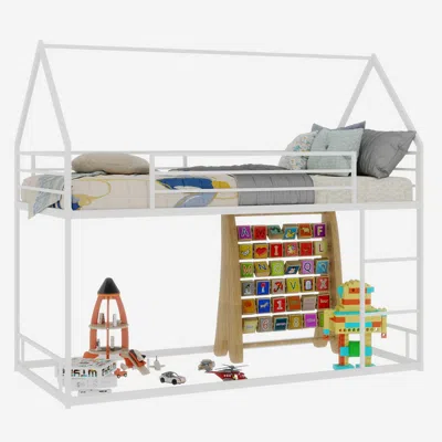 Goodsilo Compact Twin Bunk Bed Frame For Small Spaces In White