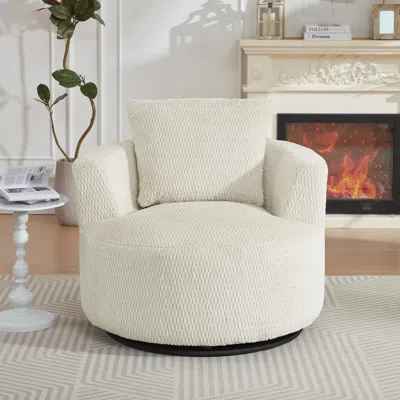 Goodsilo Compressible 360 Degree Swivel Accent Chair