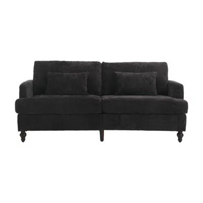 Goodsilo Contemporary Chenille Upholstered Loveseat Sofa