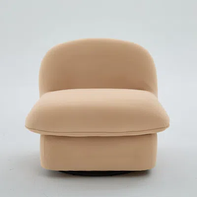 Goodsilo Contemporary Swivel Accent Chair With Velvet Upholstery