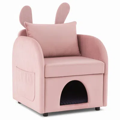 Goodsilo Cozy Pet-friendly Armchair With Hidden Hideaway