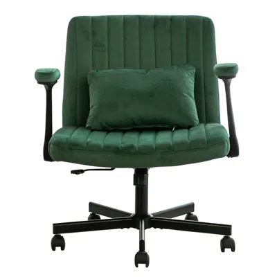 Goodsilo Criss Cross Armrest Office Chair In Green