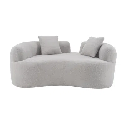 Goodsilo Curved Loveseat Sofa For Compact Living Spaces