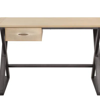 Goodsilo Danton Rectangular Writing Desk With Storage In Brown